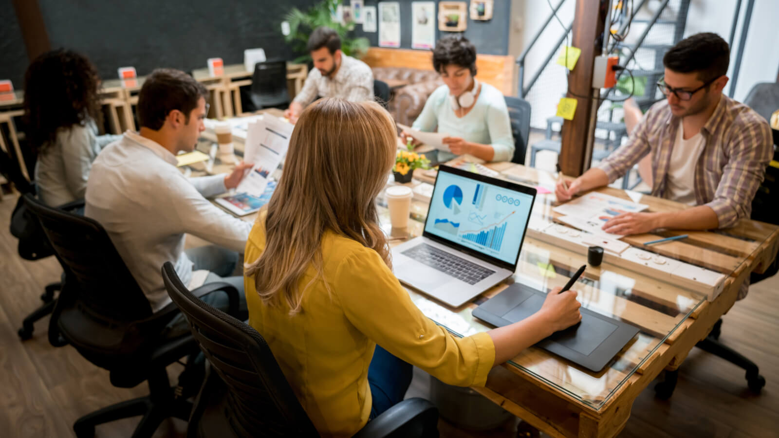 people working on computers