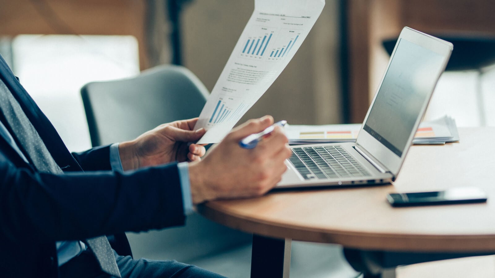 Person working on a computer