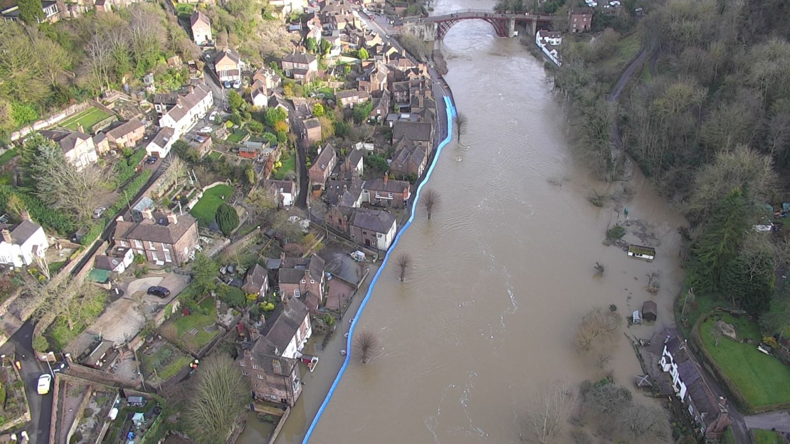 Aerial view of river